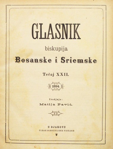 God. 22(1894) / uredjuje Matija Pavić