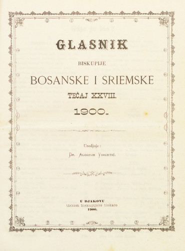 God. 28(1900) / uredjuje dr. Alojzije Vincetić